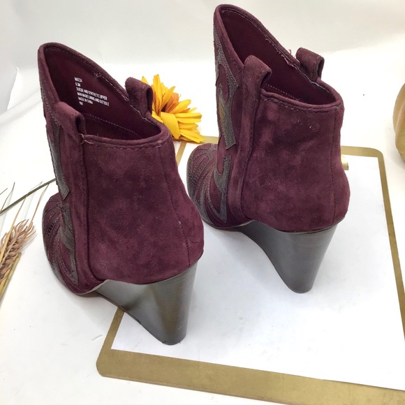 Steven STEVE MADDEN |  Mitch Wine Suede Western Boots - Picture 10 of 16
